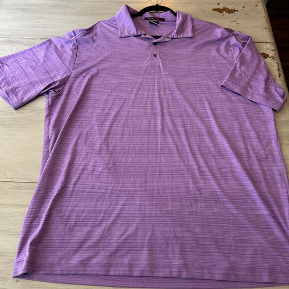 Tiger Woods Collection Purple Short Sleeve Golf Polo Nike Dri Fit Men’s Sz XL - Picture 1 of 9